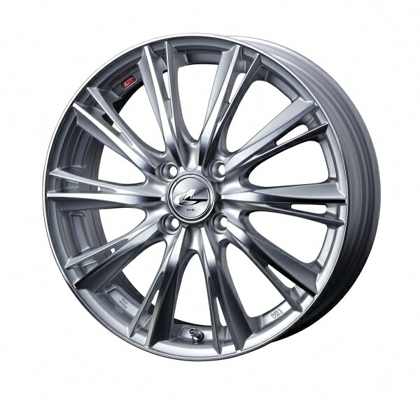 ウェッズ LEONIS レオニス WX 16インチ リム幅6.0J インセット+42 4穴 PCD100 HSMC (ハイパーシルバー ミラーカット) ホイール 4本セット