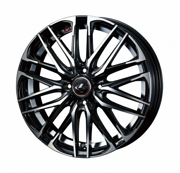 ウェッズ LEONIS レオニス SK 17インチ リム幅6.5J インセット+42 4穴 PCD100 PBMC (パールブラック ミラーカット) ホイール 4本セット - 商品メイン画像