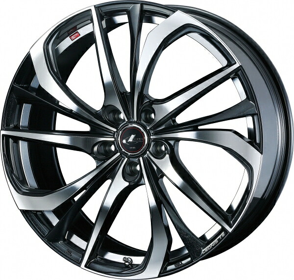 ウェッズLEONIS レオニス TE 17インチ リム幅7.0J インセット+53 5穴 PCD114.3 PBMC (パールブラック/ミラーカット) ホイール 1本｜オートパーツ ダイレクト