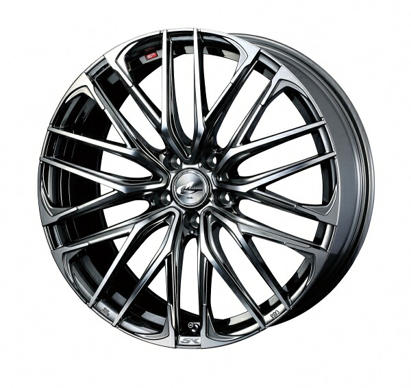 ウェッズLEONIS レオニス SK 19インチ リム幅8.0J インセット+43 5穴 PCD114.3 BMCMC (ブラックメタルコート ミラーカット) ホイール 1本|オートパーツ ダイレクト