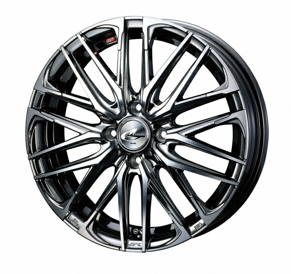 ウェッズ LEONIS レオニス SK 15インチ リム幅4.5J インセット+45 4穴 PCD100 BMCMC (ブラックメタルコート ミラーカット) ホイール 1本
