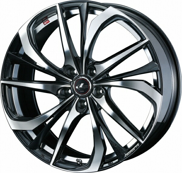 ウェッズ LEONIS レオニス TE 18インチ リム幅7.0J インセット+47 5穴 PCD114.3 PBMC (パールブラック/ミラーカット) ホイール 4本セット