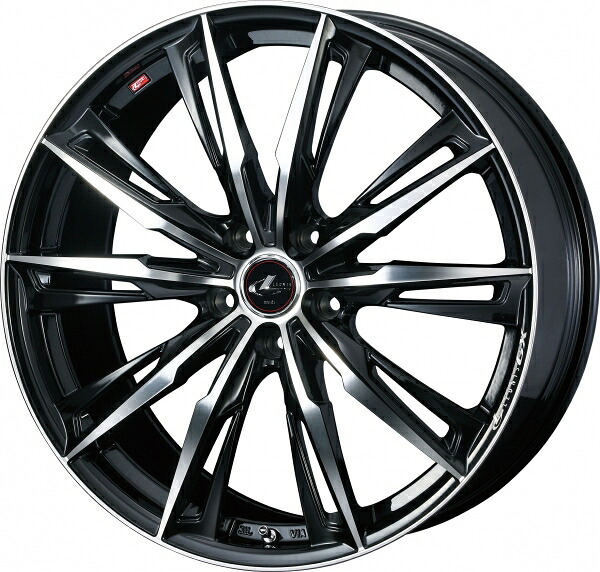 ウェッズ LEONIS レオニス GX 15インチ リム幅6.0J インセット+43 5穴 PCD114.3 PBMC (パールブラック/ミラーカット) ホイール 4本セット