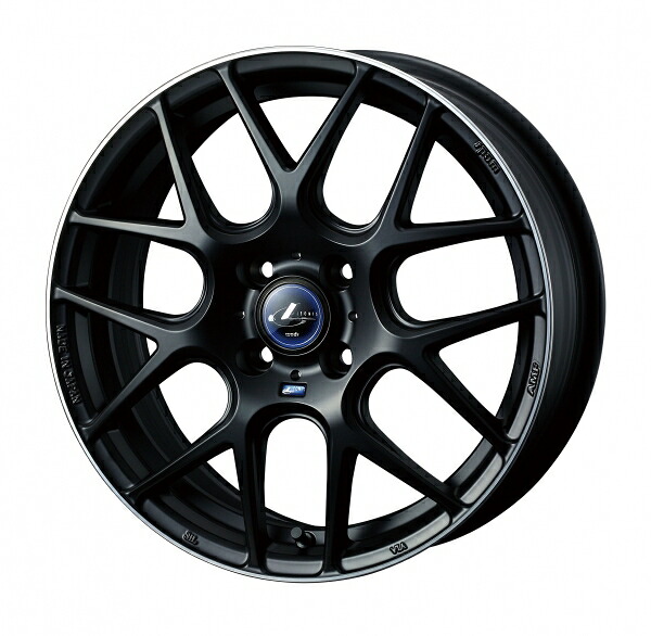 ウェッズ LEONIS NAVIA レオニス ナヴィア06 17インチ リム幅6.5J インセット+42 4穴 PCD100 MBP (マットブラックリムポリッシュ) ホイール 1本