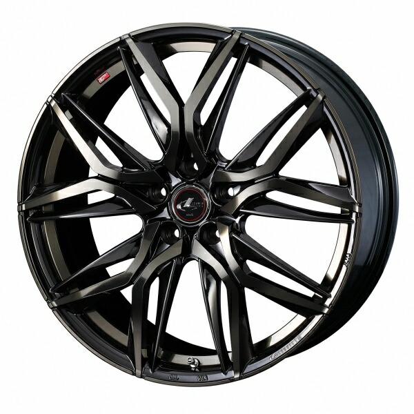 ウェッズ LEONIS レオニス LM 20インチ リム幅8.5J インセット+35 5穴 PCD114.3 PBMC/TI (パールブラック ミラーカット/チタントップ ホイール 1本