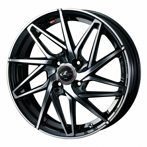 ウェッズ LEONIS レオニス IT 16インチ リム幅5.0J インセット+45 4穴 PCD100 PBMC (パールブラック/ミラーカット) ホイール 1本
