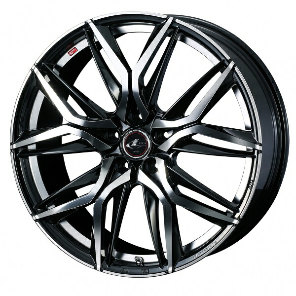 ウェッズLEONIS レオニス LM 20インチ リム幅8.5J インセット+52 5穴 PCD114.3 PBMC (パールブラック/ミラーカット) ホイール 2本セット｜オートパーツ ダイレクト