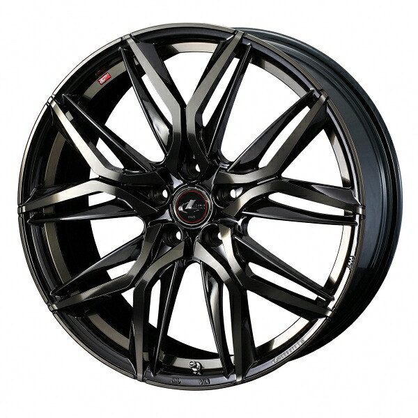 ウェッズ LEONIS レオニス LM 19インチ リム幅8.0J インセット+35 5穴 PCD114.3 PBMC/TI (パールブラック ミラーカット/チタントップ ホイール 2本セット