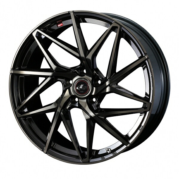 ウェッズ LEONIS レオニス IT 18インチ リム幅7.0J インセット+55 5穴 PCD114.3 PBMC/TI (パールブラック ミラーカット/チタントップ) ホイール 4本セット 65,824円