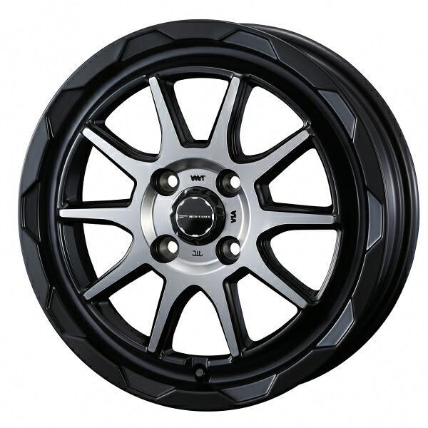 ウェッズ MUD VANCE 06 12インチ リム幅4.0J インセット+40 4穴 PCD100 マットブラックポリッシュ ホイール 1本