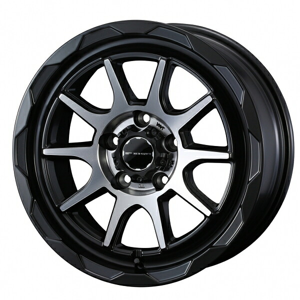 ウェッズ MUD VANCE 06 16インチ リム幅7.0J インセット+38 5穴 PCD114.3 マットブラックポリッシュ ホイール 4本セット