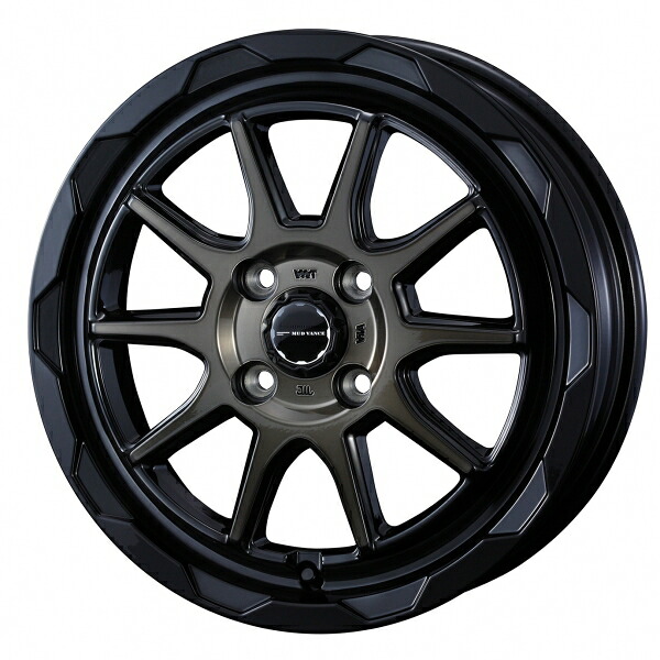 ウェッズ MUD VANCE 06 16インチ リム幅6.0J インセット+40 4穴 PCD100 ブラックポリッシュブロンズクリア ホイール 4本セット