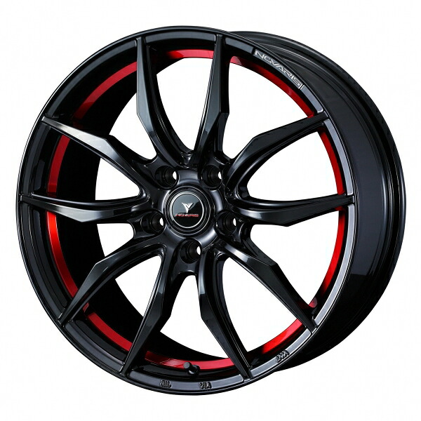 ウェッズNOVARIS ROHGUE ノヴァリス ローグ VF 17インチ リム幅7.0J インセット+42 5穴 PCD114.3 ピアノブラック/レッドライン ホイール 1本|オートパーツ ダイレクト