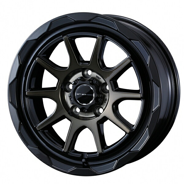 ウェッズ MUD VANCE 06 17インチ リム幅7.0J インセット+40 5穴 PCD114.3 ブラックポリッシュブロンズクリア ホイール 2本セット