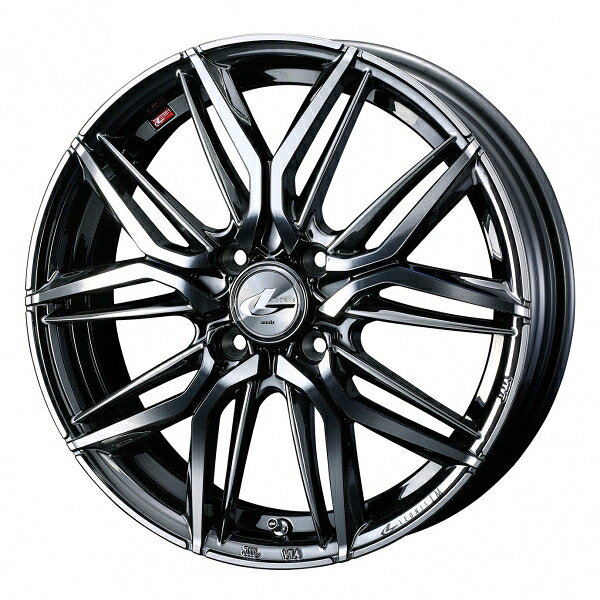 ウェッズ LEONIS レオニス LM 16インチ リム幅6.0J インセット+42 4穴 PCD100 BMCMC (ブラックメタルコート/ミラーカット) ホイール 2本セット