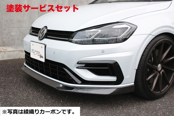 当社塗装品 ガレージベリー VW GOLF ゴルフ 7.5 Rフロントリップスポイラー FRP製【個人宅発送不可】