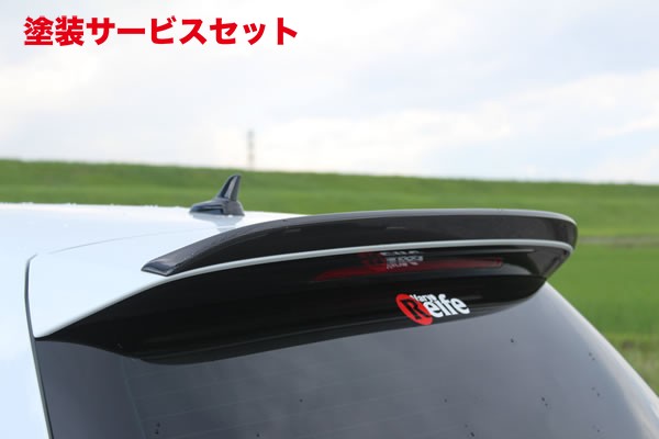 当社塗装品 ガレージベリー VW GOLF ゴルフ 7 グレード:R (2014/2～) リアルーフスポイラー カーボン製【個人宅発送不可】