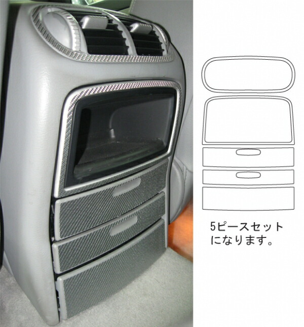 ハセプロ マジカルカーボンシート ポルシェ カイエン(カイエンS) GH-9PA00(2002.9～2006.1) リアセンターコンソール ガンメタ