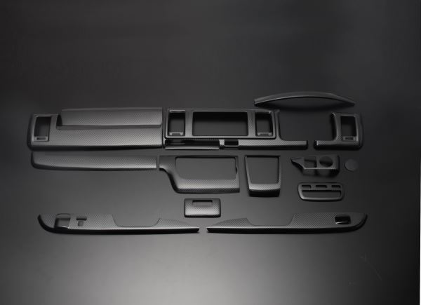 フェガーリ ハイエース 200系 4-8型 S-GL 標準ボディ ハイグレード インテリアパネル 15ピース ウォーベンカーボン
