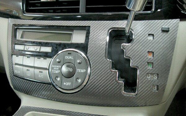 ハセプロ マジカルカーボンシート トヨタ エスティマハイブリッド AHR-20W(2006.6～2008.11)前期 シフトパネル 黒
