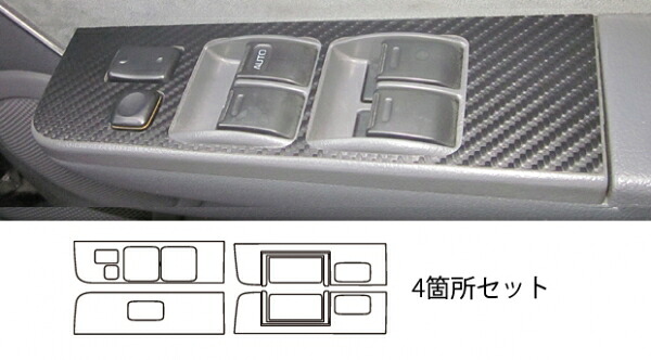 ハセプロ マジカルアートレザー ランドクルーザーHZJ・HDJ81V/FZJ・FJ80G(1989.10～96.8) ドアスイッチパネル ブラック