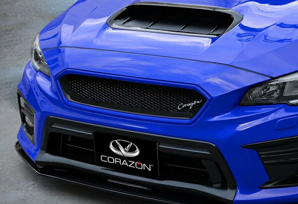 コラゾン WRX STi/S4 VAB/VAG D型- フロントグリルS FRP(未塗装)+カーボン ヘキサゴンネット 六角形ver.