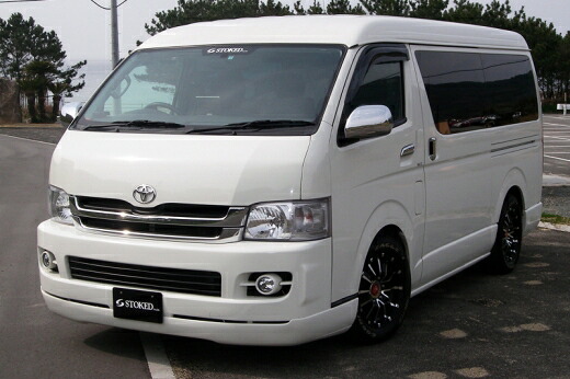 ギブソンハイエース 200 1/2型 ワイドボディ ミドルルーフ フロントハーフスポイラー 未塗装｜オートパーツ ダイレクト