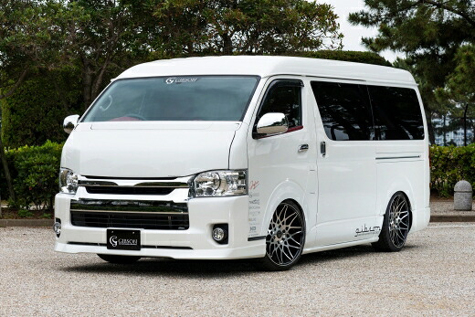 ギブソンハイエース 200 4-8型 ワイドボディ ミドルルーフ フロントリップスポイラーVENET FRP 塗装済 (1E2) ダークグレーマイカメタリック｜オートパーツ ダイレクト 54,186円