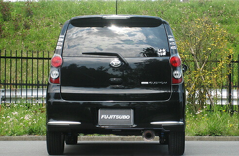 フジツボ フジツボ FUJITSUBO マフラー A-K ミラ L275S ミラ カスタム ターボ 2WD H18.12～H23.07 CBA-L275S KF-DET CVT車 AT車共通 カスタム専用 マッドガード カスタム用・リア 装着車共通 94φ ラウンドスラッシュ Gチタン