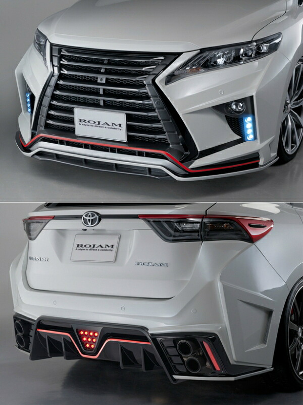 ロジャムハリアー 60系 前期用 ROJAM GENIK フロントバンパー・リアバンパーセット LED Ver フロントカメラ装着車｜オートパーツ ダイレクト