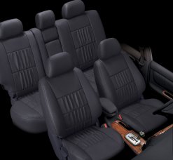オートウェアハイエースバン 200系 DX 6人乗り (2012/5-2016/5) シートカバー レガート ブラック｜オートパーツ ダイレクト