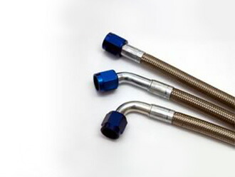 キノクニフューエル・パワステ etc. テフロンメッシュホース (＃6)ライン Str-90度 (KFL3000-0190)｜オートパーツ ダイレクト