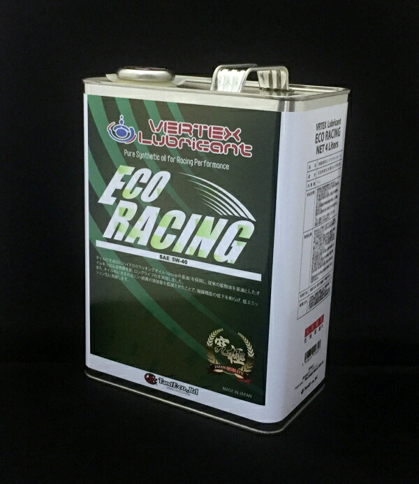 ティーアンドイー VERTEX Lubricant ECO RACING エンジンオイル 5W-40 4L