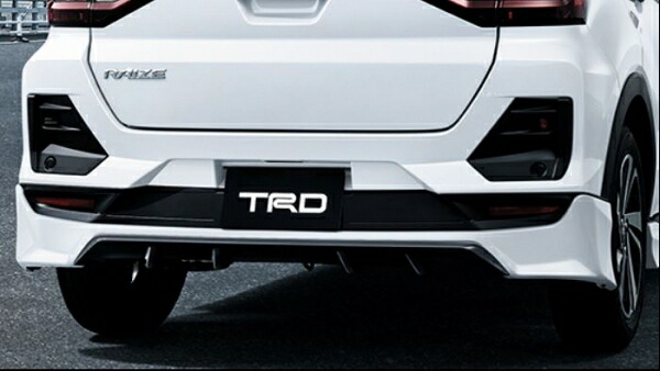 TRD ティーアールディーTRD ライズ A200A/210A リヤバンパースポイラー 塗装済 シャイニングホワイトパール (W25)|オートパーツ ダイレクト