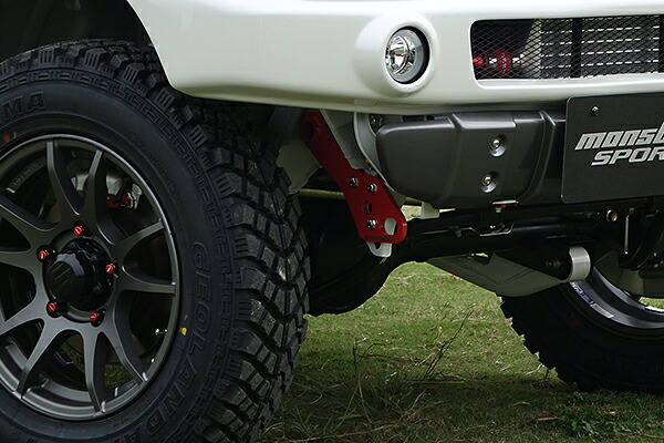 モンスタースポーツ ジムニー JB23W 1型- モンスタースポーツ社製 XCLウレタンバンパー 装着車 牽引フック 単品 フロント 右