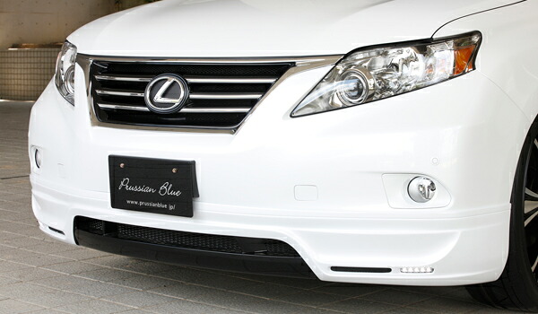 エムズスピード (ゼウス) レクサス LUV LINE フロントハーフスポイラー(LED付属) 212塗装済 LEXUS RX RX350 (GGL1＃W) RX270 (AGL10W) 前期 2009/1 - 2012/3