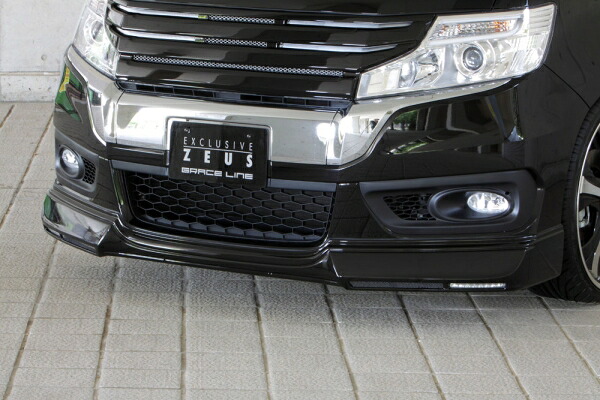 エムズスピード (ゼウス) ステップワゴン GRACE LINE フロントハーフスポイラー(LED付属) NH788P塗装済 STEP WGN (RK5.6) SPADA 後期 2012/4 - 2015/3