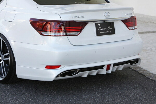 エムズスピード (ゼウス)レクサス Prussian Blue リアアンダースポイラー 未塗装品 LEXUS LS (F SPORTS除く) LS600h (USF45) LS460 (USF40) 後期 2012/10 -｜オートパーツ ダイレクト
