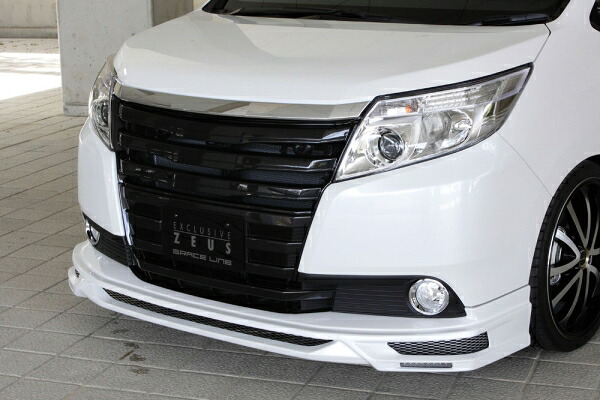 エムズスピード (ゼウス)ノア GRACE LINE フロントハーフスポイラー(LED付属) 070塗装済 NOAH(ZRR80G) NOAH HYBRID(ZWR80G) (G/ X / X V package) (HYBRID G / X) 2014/1 -｜オートパーツ ダイレクト