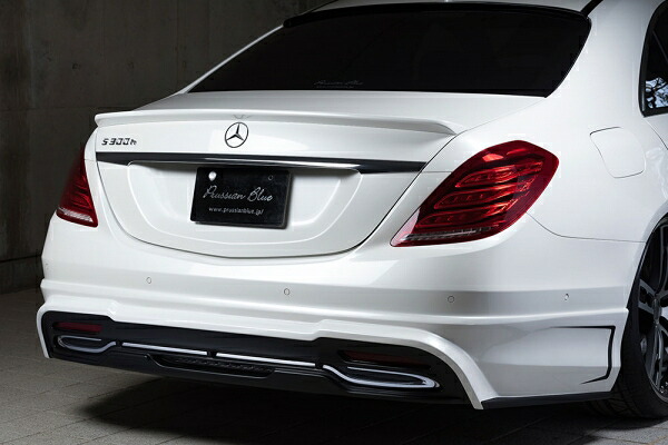 エムズスピード (ゼウス)メルセデスベンツ Prussian Blue リアアンダースポイラー 未塗装品 Mercedes Benz　S-Class W222　S300h(long除く) AMG Line 2013/10 -｜オートパーツ ダイレクト
