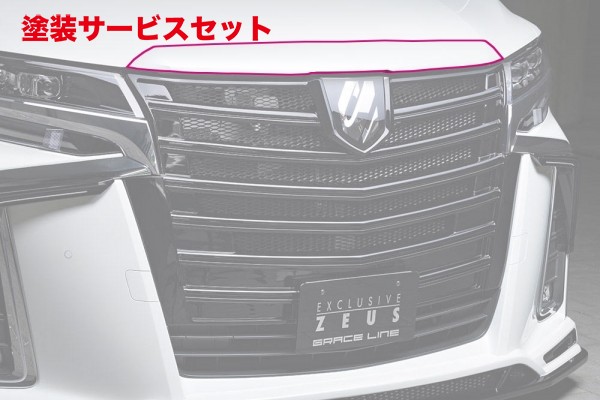 当社塗装品 エムズスピード (ゼウス) アルファード 30 後期 GRACE LINE フードトップモール 未塗装