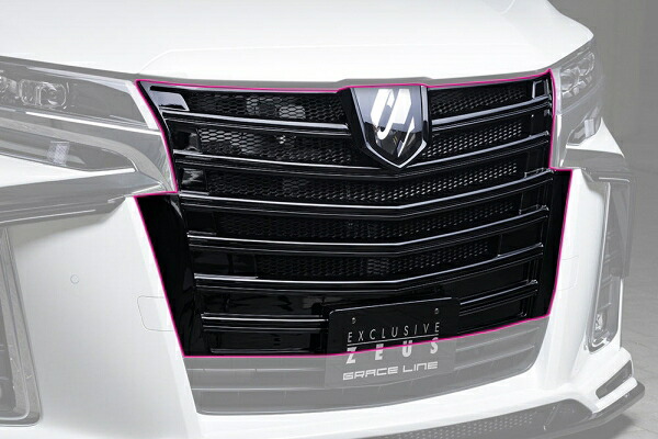エムズスピード (ゼウス) アルファード 30 S 後期 GRACE LINE Front Grille 未塗装
