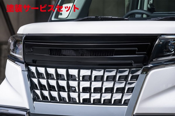 当社塗装品 エムズスピード (ゼウス) スペーシア カスタム MK53S 2021/12- フロントグリル (ABS製) 未塗装