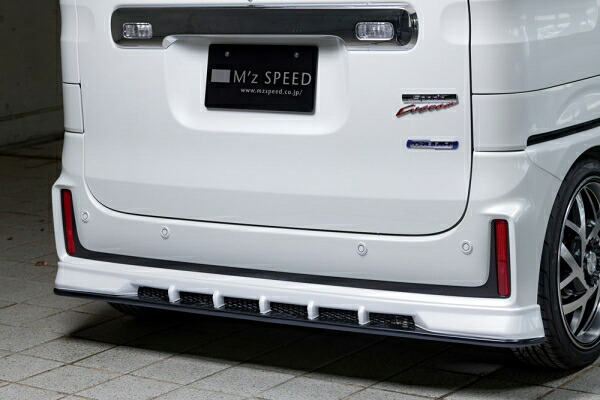 エムズスピード (ゼウス) スペーシア カスタム MK53SGRACE LINE リアアンダースポイラー(NA/2WD)MZ81付属 塗分け塗装済 ピュアホワイトパール/ブルーイッシュブラックパール