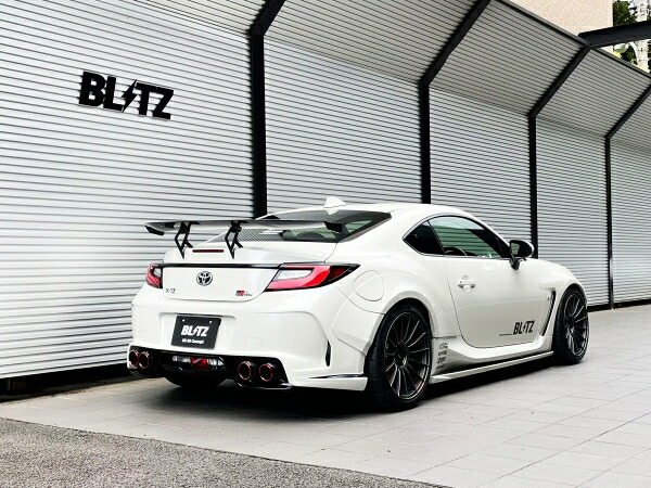 ブリッツ GR86/BRZ ZN8/ZD8 NUR-SPEC カスタムエディションQuad マフラー（BLITZリアバンパースポイラー装着車専用） カーボンレッド