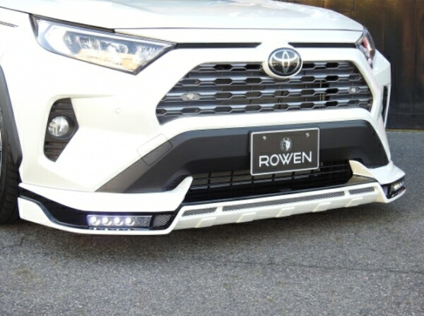 ロウェン RAV4 54 G/X フロントスポイラー LEDスポット付 FRP 素地 LEDスポット ブルー