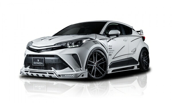 ロウェン C-HR 11/10/50 後期 フロントスポイラー FRP 塗分塗装済 LEDスポット ブルー 純正カラー・番号要指定