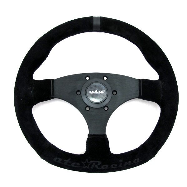 ビーナス atc Japanステアリング atc Racing FLAT325-R ブラックスエード/ブラックステッチ(ブラックトップ)｜オートパーツ ダイレクト