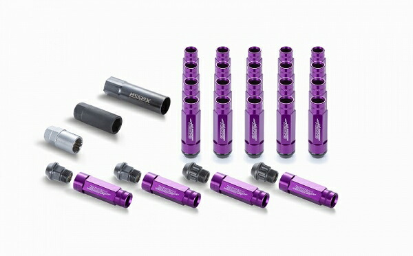 エセックス CRS シーアールエス (M12×P1.25) 2ピースシェルナット ロング/ローレット アダプターポーチ付 5穴用(20本入り) パープル 18,833円