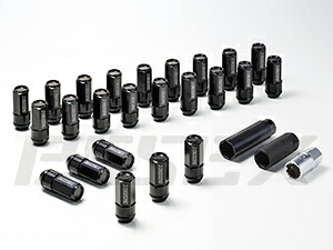 エセックス CRS シーアールエス (M12×P1.25) 2ピースシェルナット ミドル/クローズ アダプターポーチ付 4穴用(16本入り) ブラック
